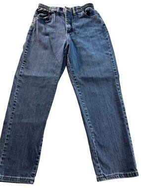 Y2k Lee High Rise Jeans 10 Petites Cotton Side Elastic Stretch Waist Grunge